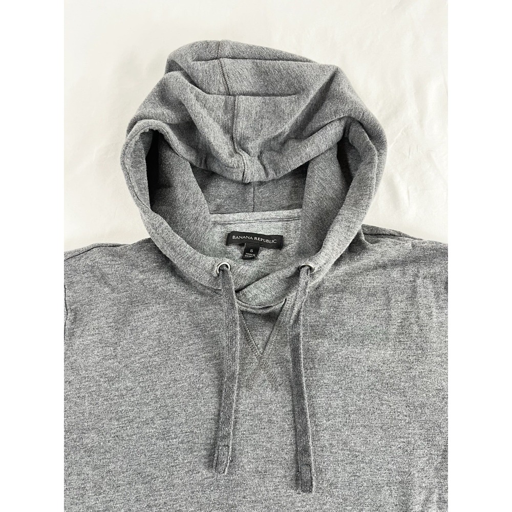 Banana Republic Long Sleeve Shirt Lightweight‎ Hoodie Sweatshirt Gray Women's S - Picture 3 of 8